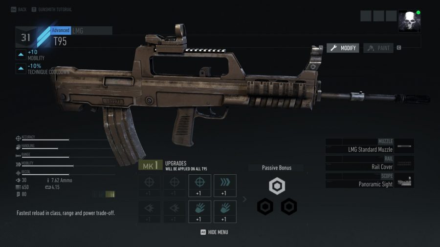 ghost recon breakpoint best weapons, T95