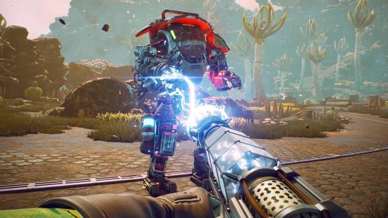 using the shock weapon in The Outer Worlds