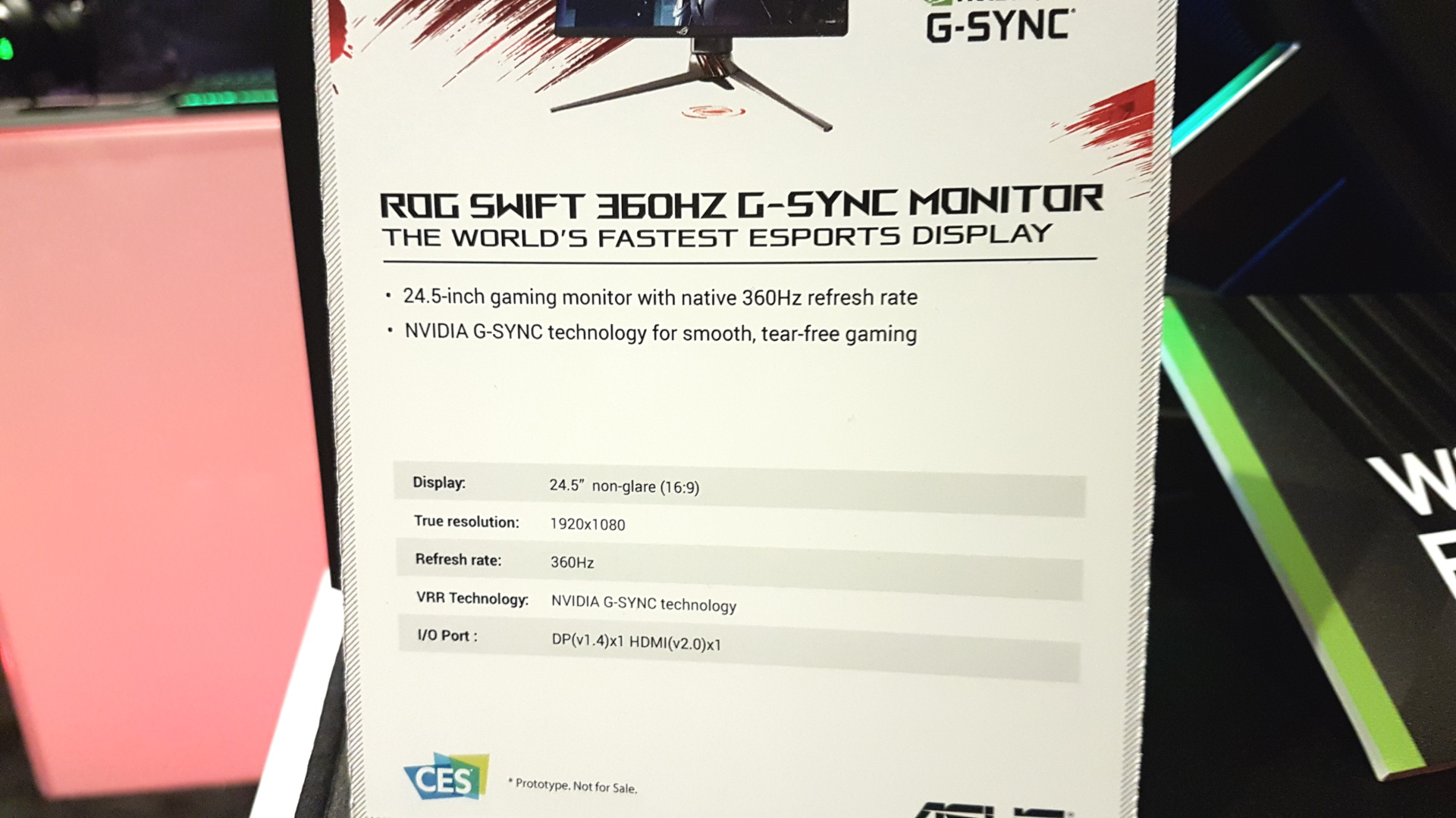 NVIDIA Announces New G-SYNC Esports Displays with 360 Hz Refresh-rate