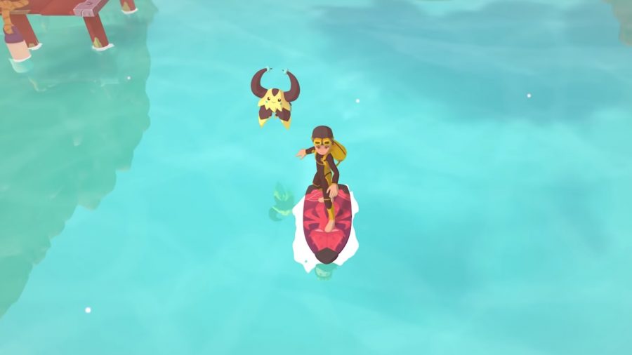 Temtem's Ganki and a tamer of a surfboard