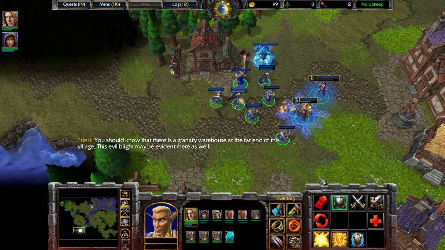 a screengrab of a warcraft 3 map database