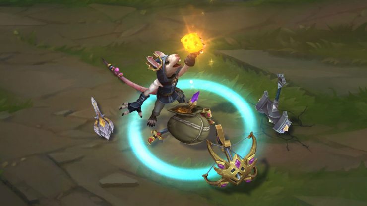 League of Legends Twitch Shadowfoot skin in-game