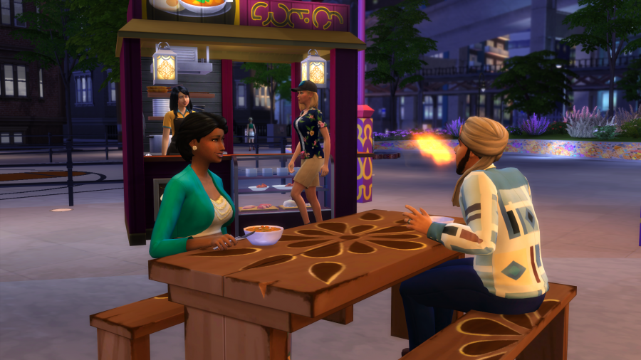 Un homme qui crache du feu, qui n'est pas l'un des principaux groupes alimentaires - cette fonctionnalité pourrait-elle être ajoutée aux Sims 5 ?