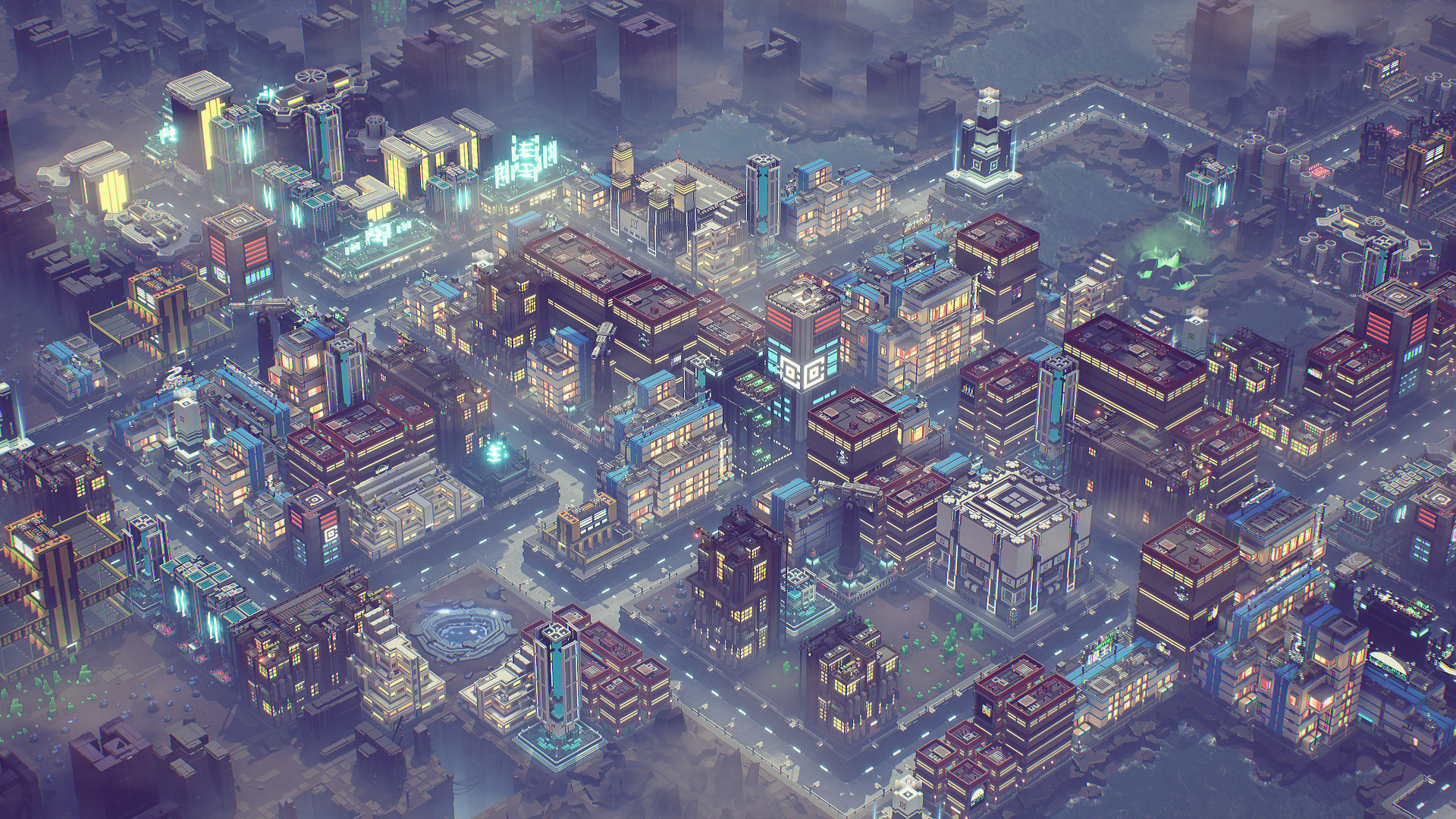 Cities Skylines Goes Cyberpunk In Industries Of Titan Pcgamesn