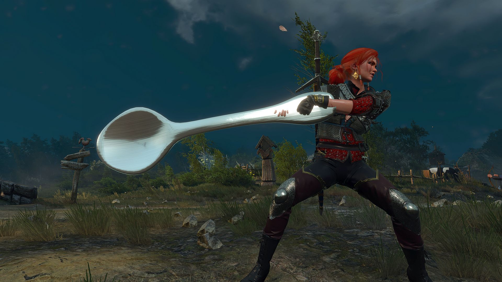 This The Witcher 3 Mod Lets You Wield A Comically Large Spoon And It S Amazing Pcgamesn