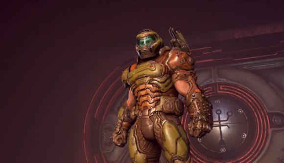 The Doom Guy in the Doom Eternal Ancient Gods DLC