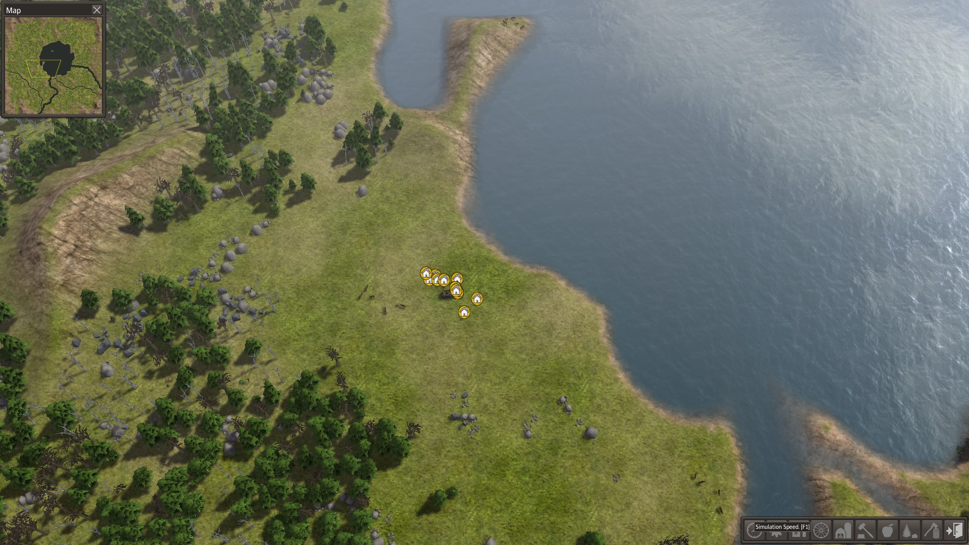 A view of a much larger map that adds additional terrain options.  Here we see what is presumably the