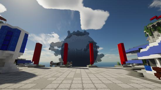 Destiny's The Tower social space in Minecraft