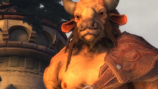 This is a minotaur that is wearing a small bit of armour on his shoulder. We have opted to name Wilhelm. Why Wilhelm? He has the classic Wilhelm scream in the development video.