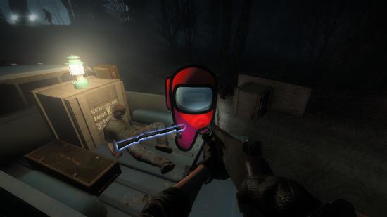 Red from Among Us modded into Left 4 Dead 2