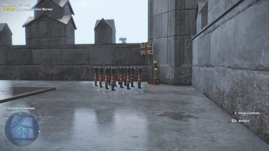 Miniature Queen's Guard in Watch Dogs Legion