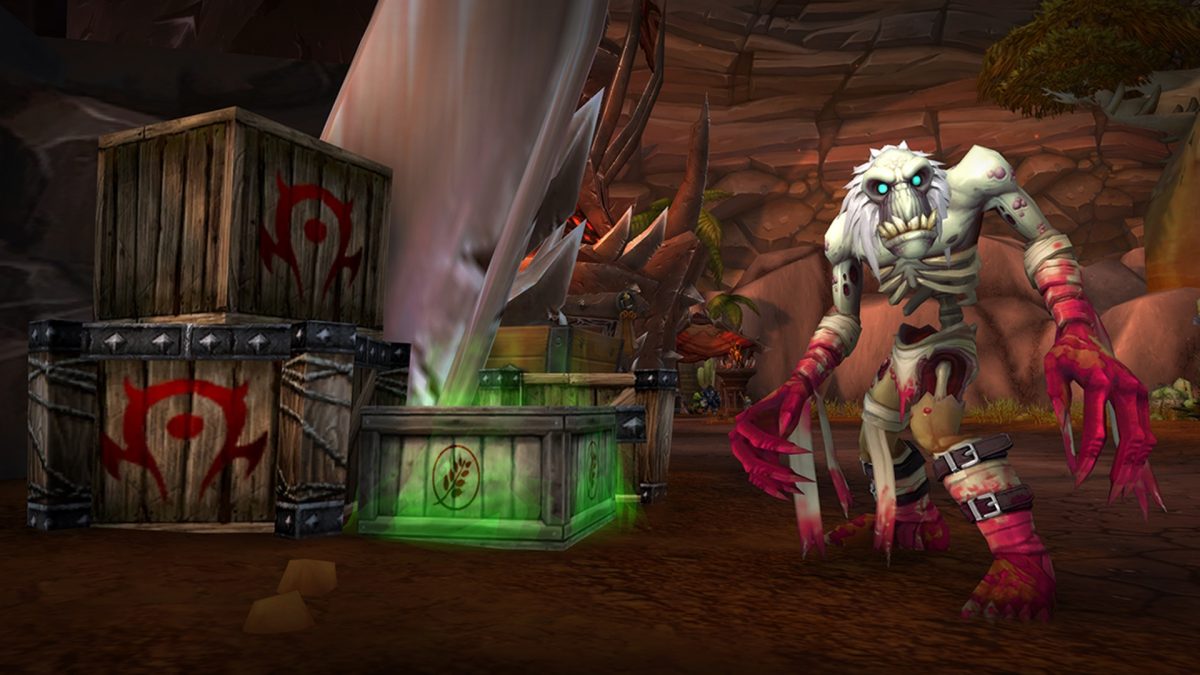 A World of Warcraft player is spiting botters by turning them into