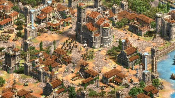 a shot of a Sicilian town in aoe2