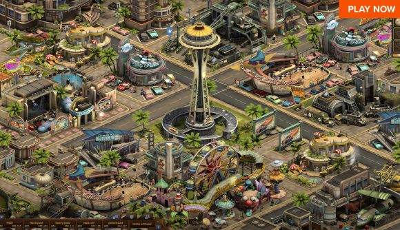 Los mejores juegos gratuitos para PC: Forge of Empires. La imagen muestra una metrópolis en expansión.