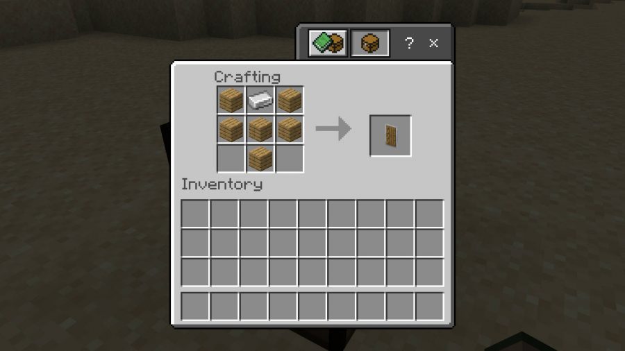 La recette du bouclier Minecraft nécessite six blocs de bois et un lingot de fer.