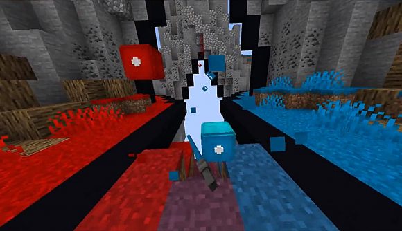A recreation of Beat Saber inside of Minecraft