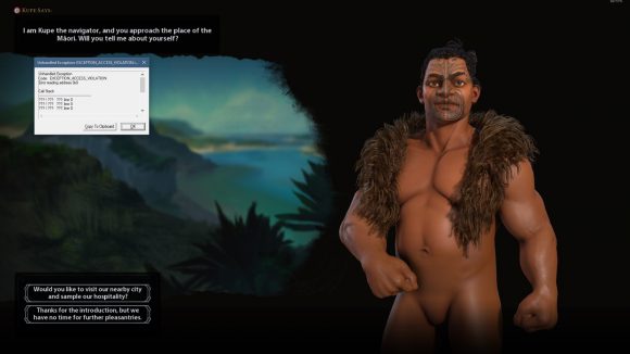 (NSFW) civ 6 leader kupe, missing his clothes. He has no genitals