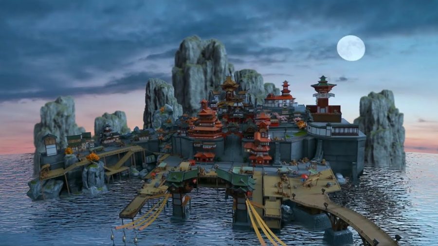 A beautiful, fan-made model of Genshin Impact's Liyue Harbor