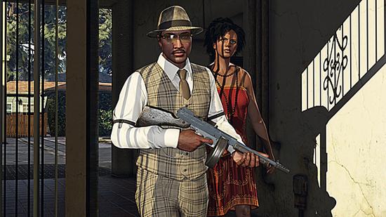 A couple playing death match in GTA Online