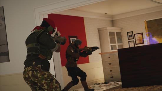 Two operators on the attack in Rainbow Six Siege