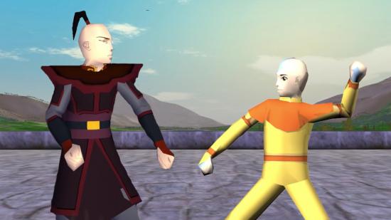 aang and zuko face off