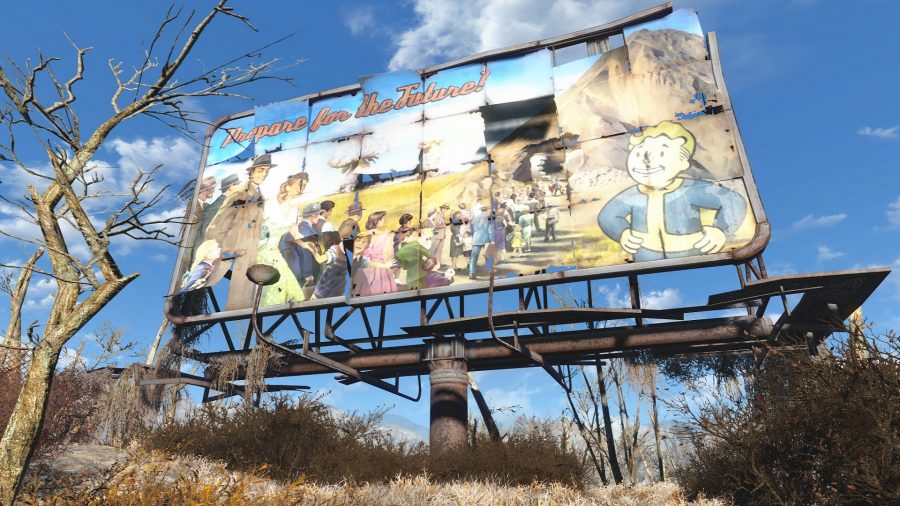 Fallout 4 billboard for Vault-Tec