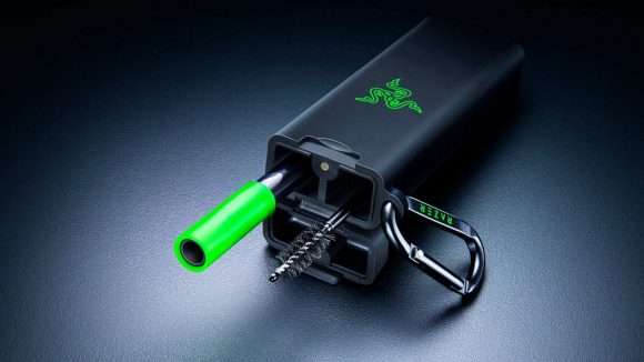 Razer's reusable straw comes with a carry case and a cleaning brush
