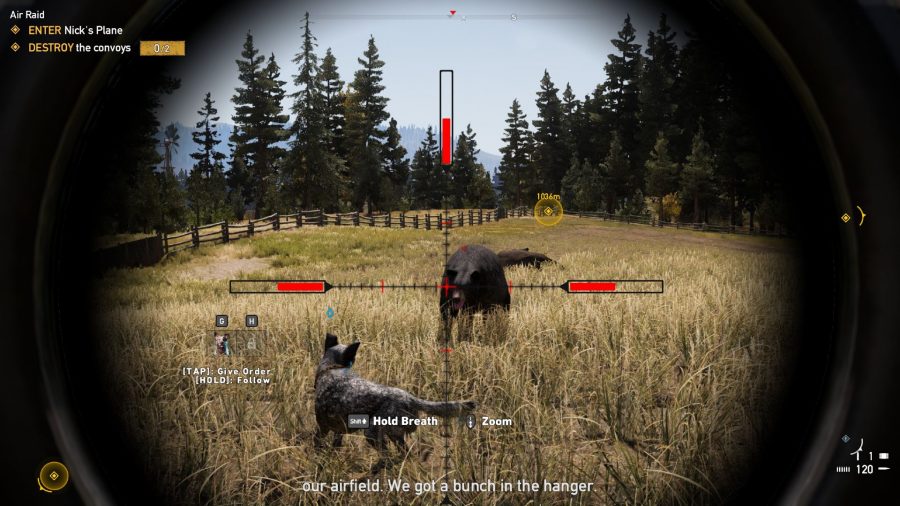 Affrontez l'ours et la grenade dans un champ dans Far Cry 5
