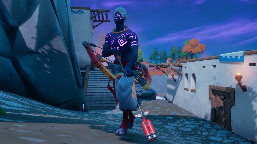 Glyph Master Raz in Fortnite is one of the bosses. He has an explosive bow.