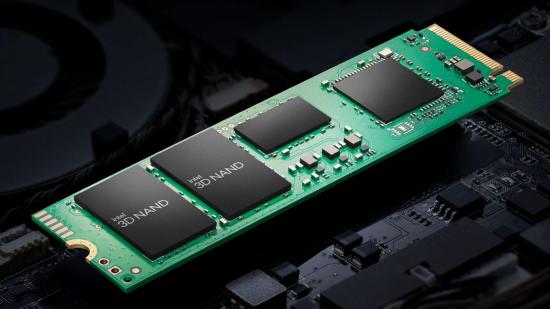 Intel's SSD with a green PCB