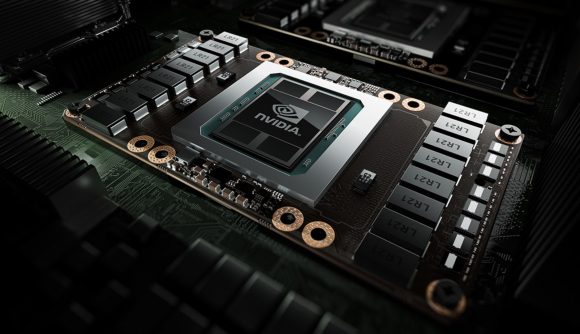 A render of Nvidia's data centre GPU that powers the GeForce Now cloud gaming service