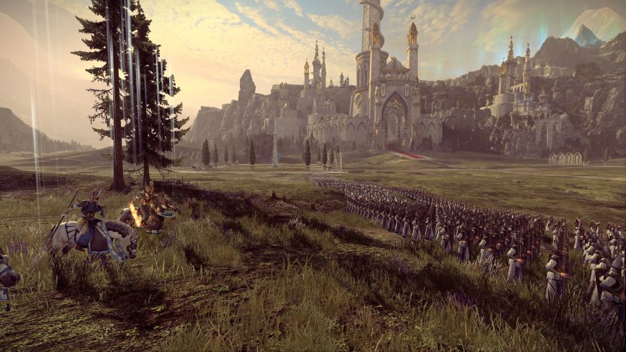 A siege from Warhammer 2 that looks like it could be set in Lord of the Rings