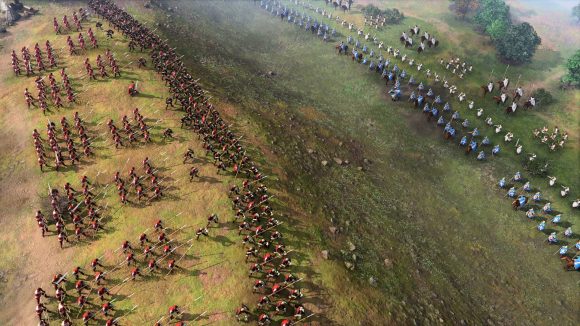 The battle of hastings, as rendered in age of empires 4