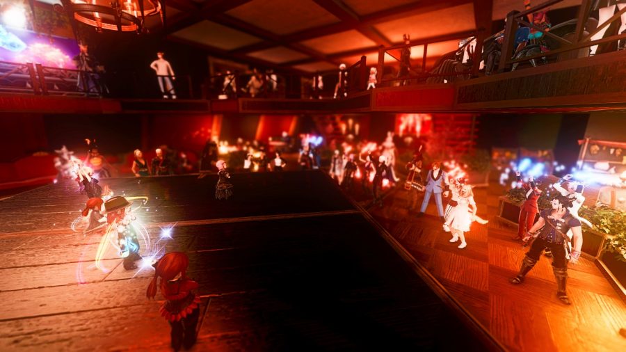Bards performing in the Tavern in FFXIV