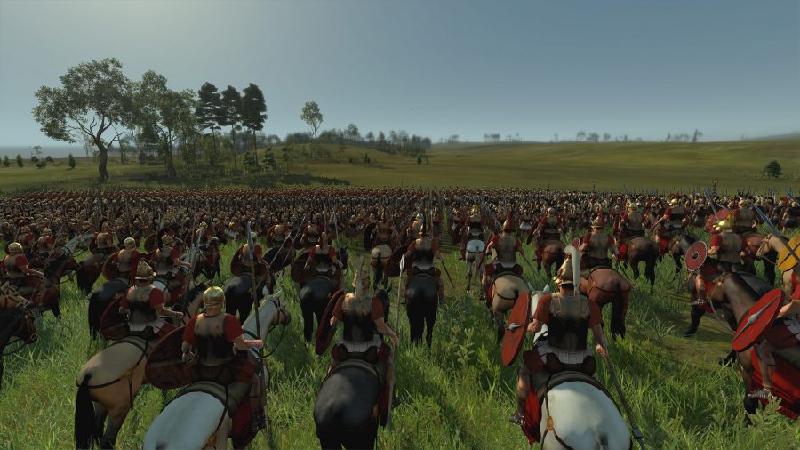 A shot from rome 2 showing off formations that could be used in a lord of the rings game