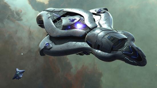 A covenant ship in space, from Halo mod Sins of the Prophet 2