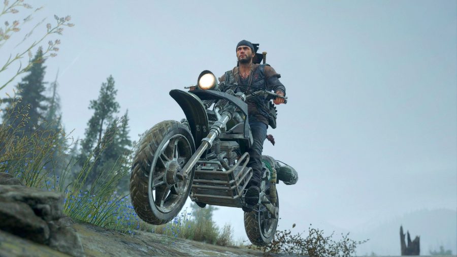 Jumping with a motorcycle in Days Gone on PC