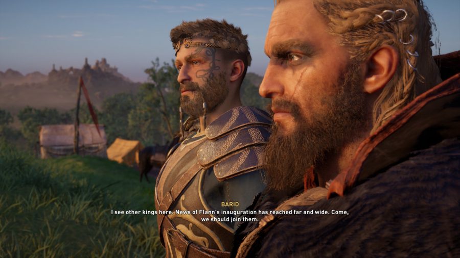 Barid and Eivor talking in Assassin's Creed Valhalla: Wrath of the Druids