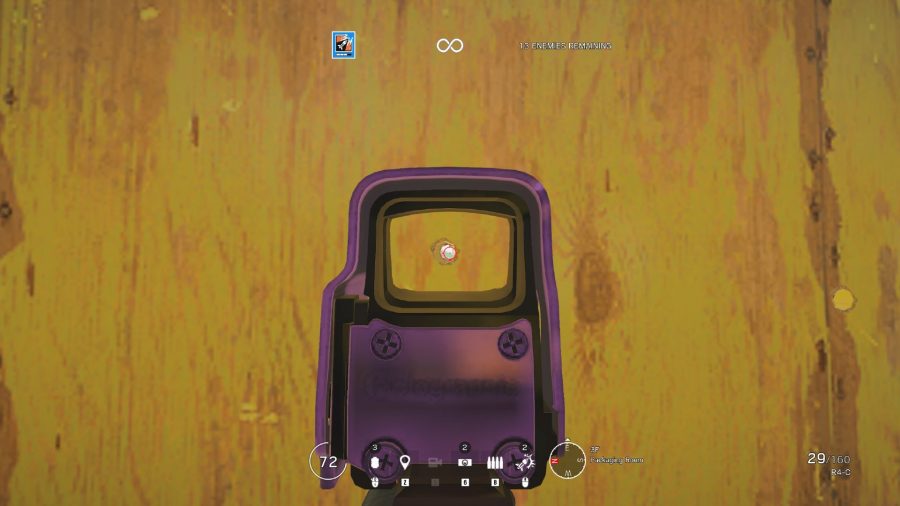 Bullet holes before fix in Rainbow Six Siege