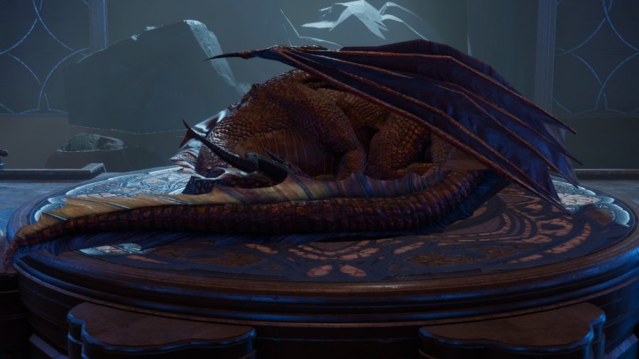 a sleeping dragon in the solasta rpg