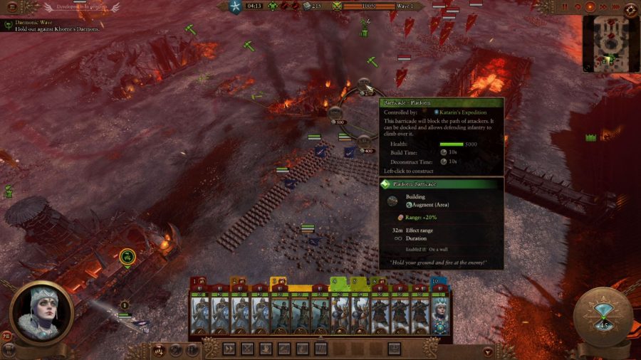 Barricades in Total War: Warhammer 3's survival battles
