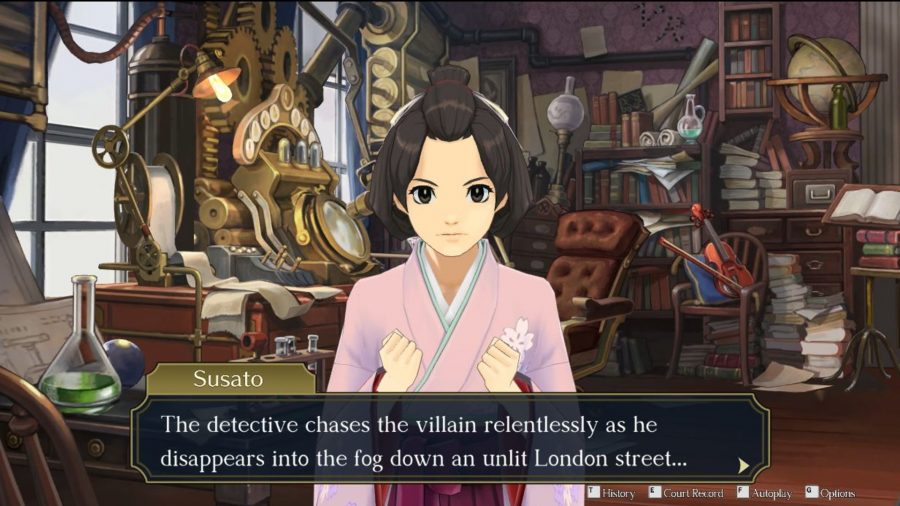 Investigating in in Great Ace Attorney on PC