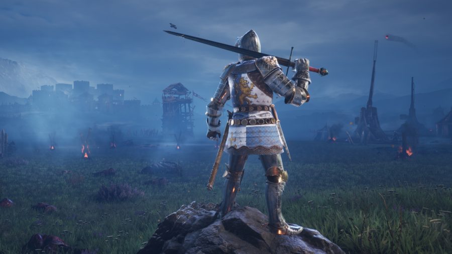 Рыцарь осматривает поле битвы в Chivalry 2
