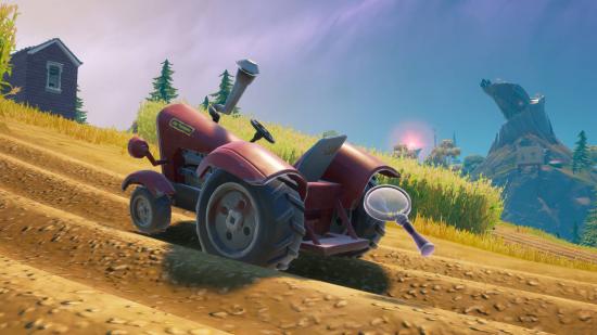 The red tractor in the middle of Farmer Steel's farm in Fortnite