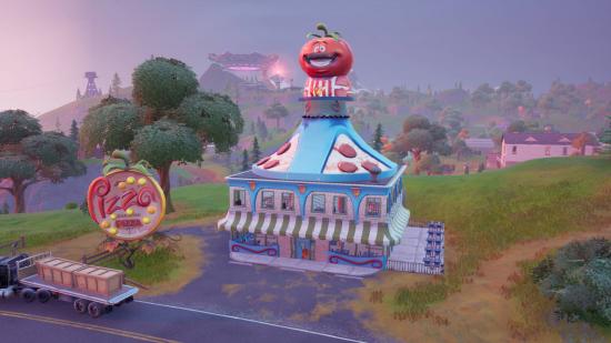 The Pizza Restaurant in Fortnite, one of Farmer Steel's favourite places