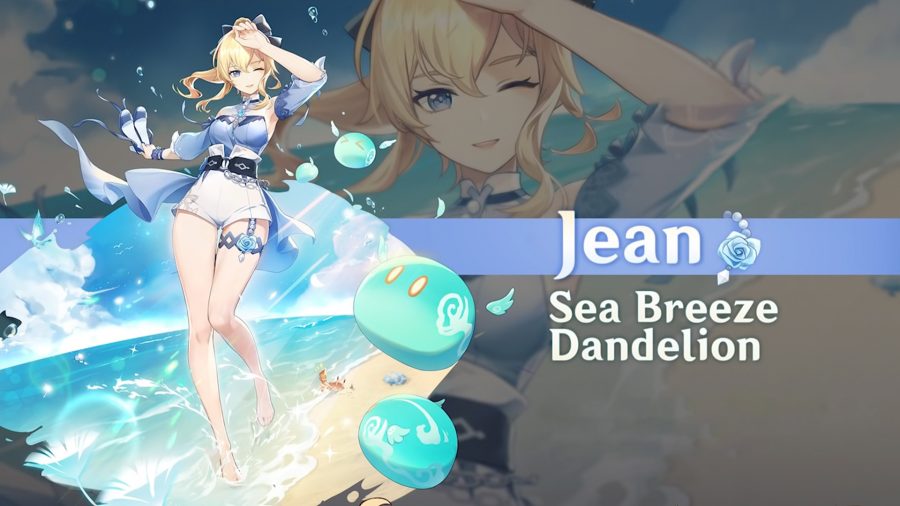 Jean standing on a beach wearing her summertime outfit