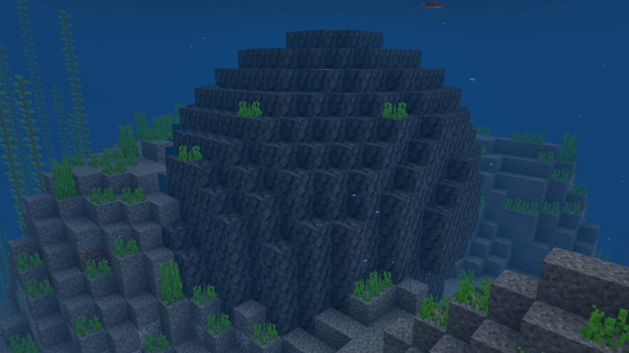Amethyst Geode in Minecraft. This one is underwater, so it's easier to find than underground.