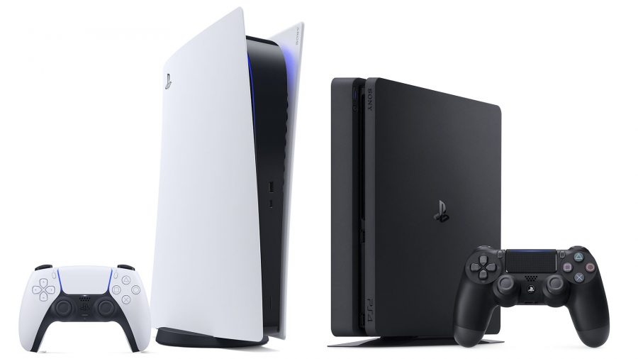 PS5 and PS4 slim together