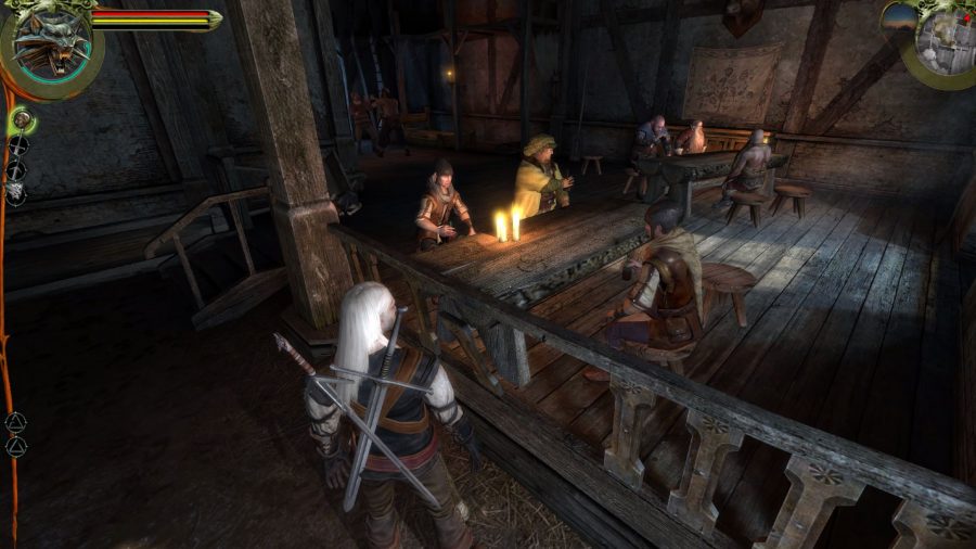 Walking through a tavern in The Witcher 1