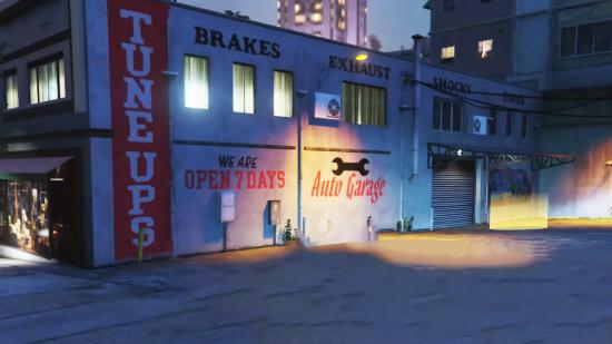 An auto shop in grand theft auto online